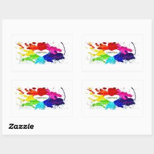 Regenboog Moderne Streep LGBT Rechthoekige Sticker