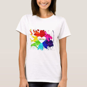 Regenboog Moderne Streep LGBT T-shirt