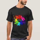 Regenboog Moderne Streep LGBT T-shirt (Voorkant)