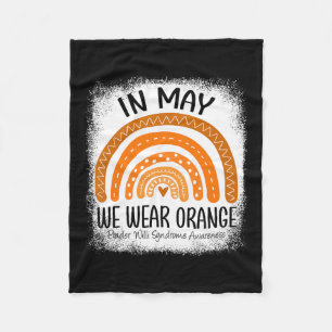 Regenboog Mogen we het Oranje Prader Willi-syndroo Fleece Deken