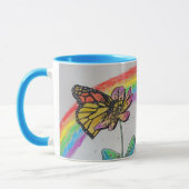 Regenboog Monarch Vlinder Mok Blauw (Links)