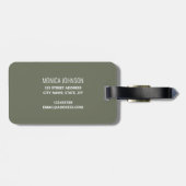 Regenboog Monogram Aangepaste naam Streep Bagagelabel (Achterkant horizontaal)