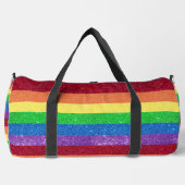 Regenboog Monogram Gestreept Grote Duffel Tas (Voorkant)