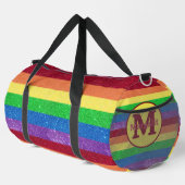 Regenboog Monogram Gestreept Grote Duffel Tas (Rechterhoek)
