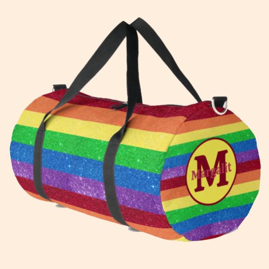 Regenboog Monogram Gestreept Grote Duffel Tas