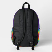 Regenboog Monogram Mooie Gestreepte Patroon Rugzak (Achterkant)