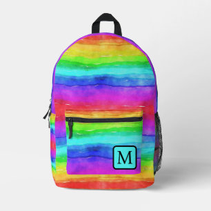 Regenboog Monogram Mooie Waterverf Rugzak