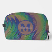 Regenboog Monogram Verf Stijl Dopp Kit Toilettasje (Voorkant)