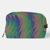 Regenboog Monogram Verf Stijl Dopp Kit Toilettasje (Achterkant)