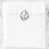 Regenboog Moonstone Crystal Metafysische Healing Ronde Sticker (Tas)