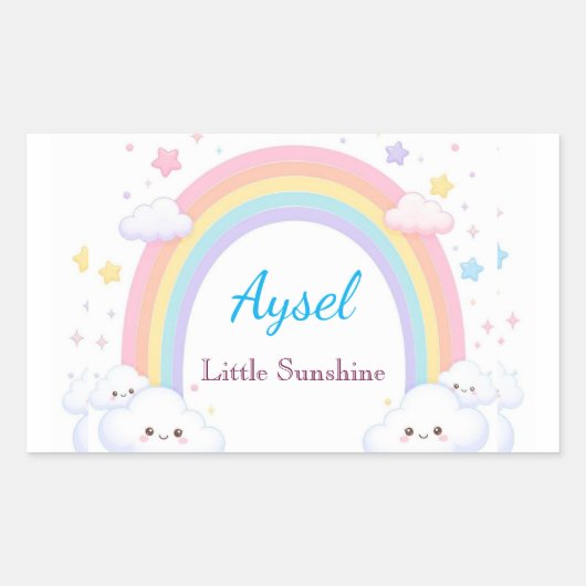 Regenboog Moppie Kinderen Sticker 🌈 (Voorkant)