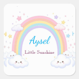 Regenboog Moppige Kinderen Sticker 🌈