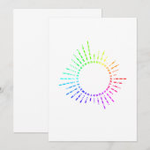 Regenboog morse code kaart (Voorkant / Achterkant)