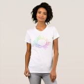 Regenboog morse code t-shirt (Voorkant volledig)