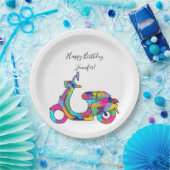 Regenboog Motor Scooter Bromfiets Aangepast berich Papieren Bordje (Feest)