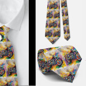 Regenboog Motorcross Sport Stropdas