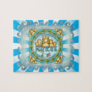 Regenboog motto verpleegkundige legpuzzel