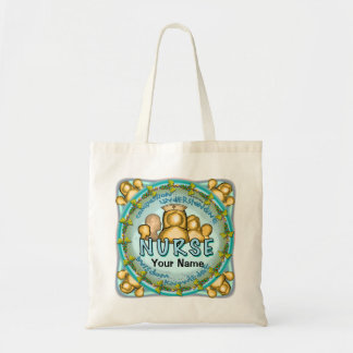 Regenboog motto verpleegkundige tote bag