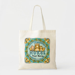Regenboog motto verpleegster tote bag