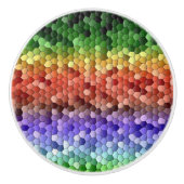 Regenboog Mozaïek Keramische Knop (Voorkant)