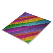 regenboog mozaïek keramische tegel tegeltje (Zijkant)