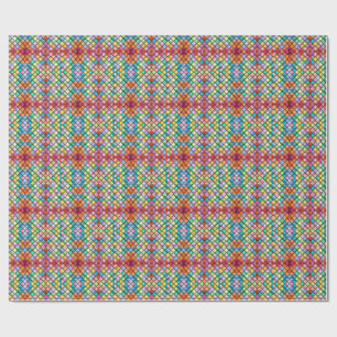 Regenboog mozaïek patroon cadeaupapier