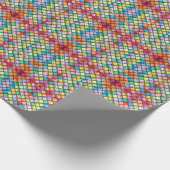 Regenboog mozaïek patroon cadeaupapier (Hoek)