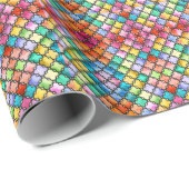 Regenboog mozaïek patroon cadeaupapier (Rol Hoek)