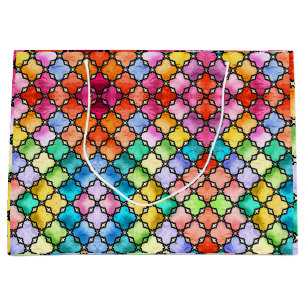 Regenboog mozaïek patroon groot cadeauzakje