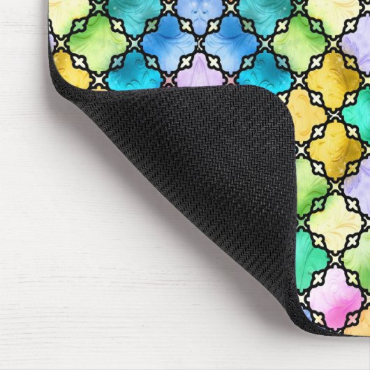 Regenboog mozaïek patroon muismat (Hoek)