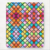 Regenboog mozaïek patroon muismat (Voorkant)