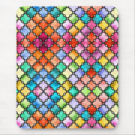 Regenboog mozaïek patroon muismat