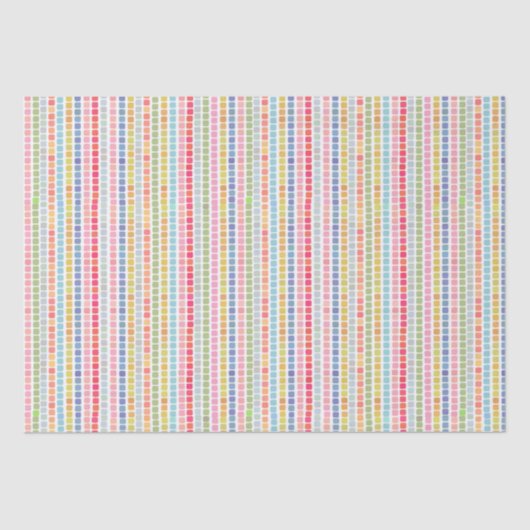 Regenboog mozaïek strepen tissue papier (Voorkant)