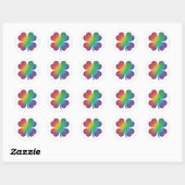 Regenboog Mozaïek Vierbladige Klaver Sticker (Vel)