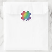 Regenboog Mozaïek Vierbladige Klaver Sticker (Tas)