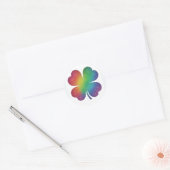 Regenboog Mozaïek Vierbladige Klaver Sticker (Envelop)