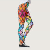 Regenboog mozaïekpatroon leggings (Rechts)