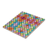 Regenboog mozaïekpatroon tegeltje (Zijkant)