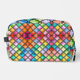 Regenboog mozaïekpatroon toilettasje