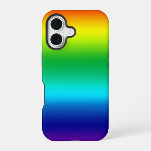 Regenboog Multi Kleur Gradiënt iPhone 16 Hoesje (Achterkant)