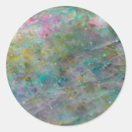 Regenboog Multi Kleurige Kristal Steen Marmer Ronde Sticker