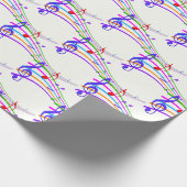 regenboog muziek cadeaupapier (Hoek)