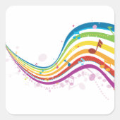 Regenboog Muziek Golf Stickers (Voorkant)