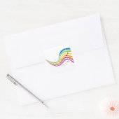 Regenboog Muziek Golf Stickers (Envelop)