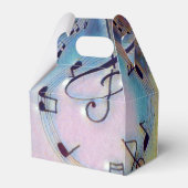 Regenboog muziek notitie gunst doos bedankdoosjes (Achterkant)