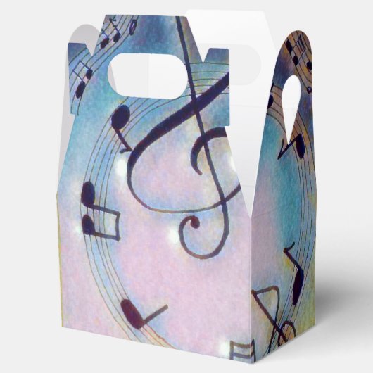 Regenboog muziek notitie gunst doos bedankdoosjes (Geopend)
