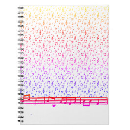 Regenboog muziekthema notitieboek