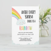 Regenboog na een uitnodiging tot het Baby shower v (Staand voorkant)