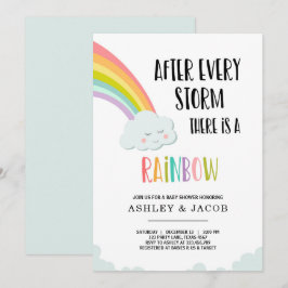 Regenboog na een uitnodiging tot het Baby shower v