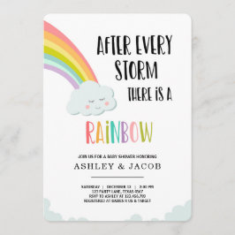 Regenboog na een verliesneutraal Baby shower Kaart